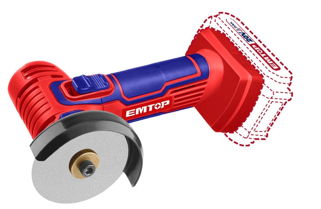 Болгарка (кутова шліфмашина) акумуляторна EMTOP ELAG7601 (без АКБ та ЗП)